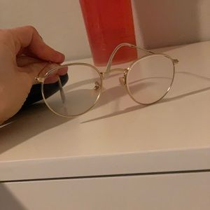 RayBans Gold Metal Glass Frames